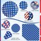 452 Pcs Patriotic Party Supplies American Flag Decoration 4th of July Paper Plates Napkins Cups Tablecloth Cutlery Straws